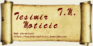 Tešimir Motičić vizit kartica